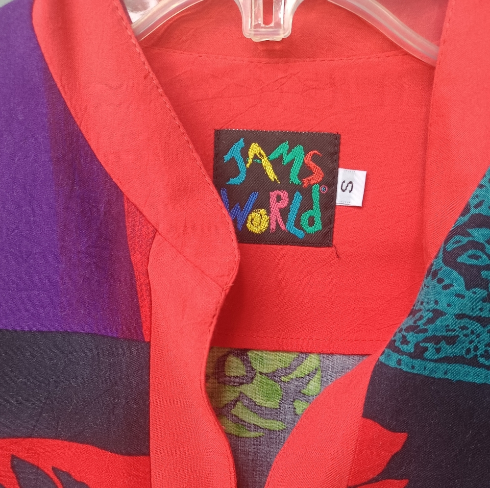 Vintage Jam's World 2 piece multi color pantsuit S. - Picture 6 of 12